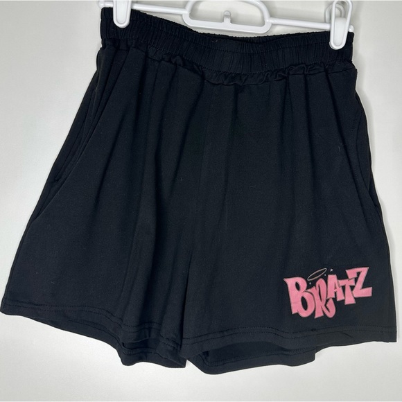 Bratz black High Waist Letter Printed Short 2 - Picture 1 of 16